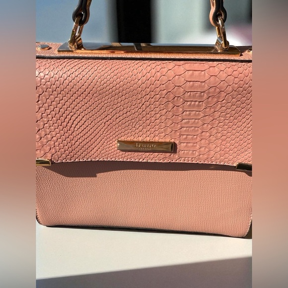 Dune London Hand Bag Pink And Rose Gold Removable Crossbody Strap 9.25x8x4.5 - Picture 8 of 14
